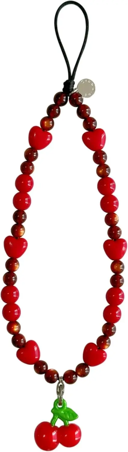 Phone Accessories Case - Cute Beaded Phone Charm Wrist Strap,