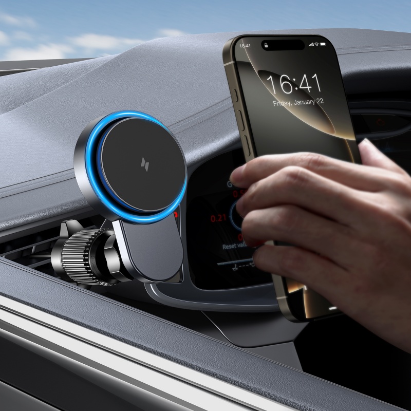Phone Cooling Fan - Magnetic Wireless Car Charger Holder with
