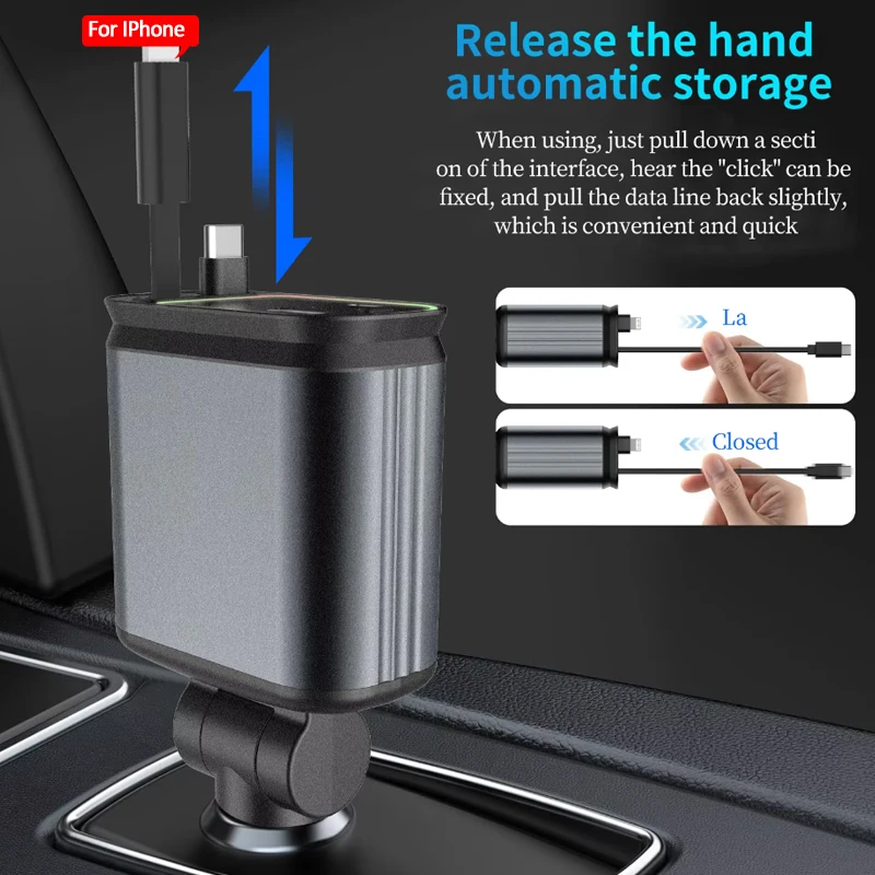 Car Charger Adaptor 120W Fast  – Usb Data Cable recenzja i cena