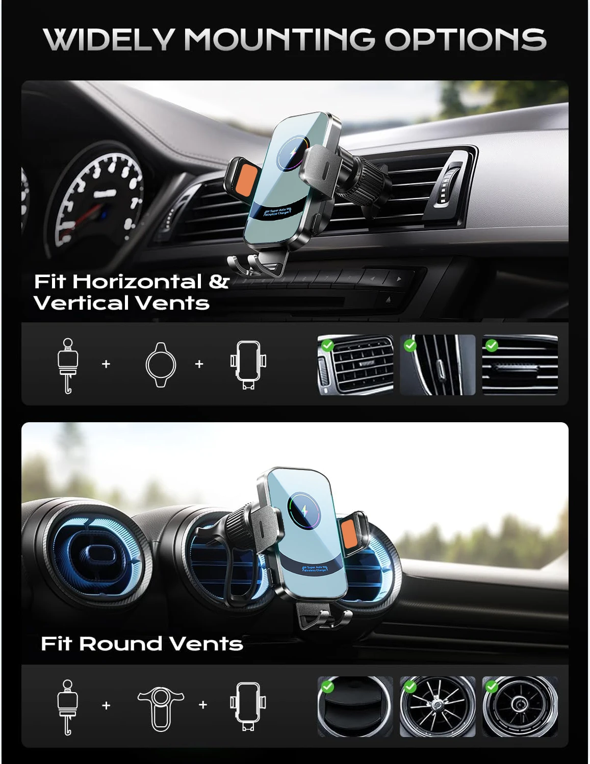 UYUXIO Wireless Car Charger Su – Phone Cooling Fan recenzja i cena