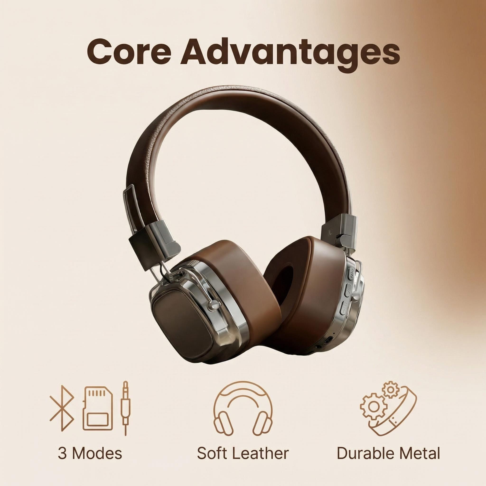 Retro Leather Over-ear Headpho – Retro Handset Phone recenzja i cena