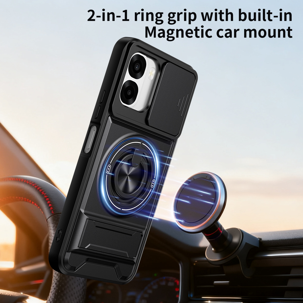 Armor Phone Case For Oppo A6x  – Phone Accessories Ring Holder recenzja i cena