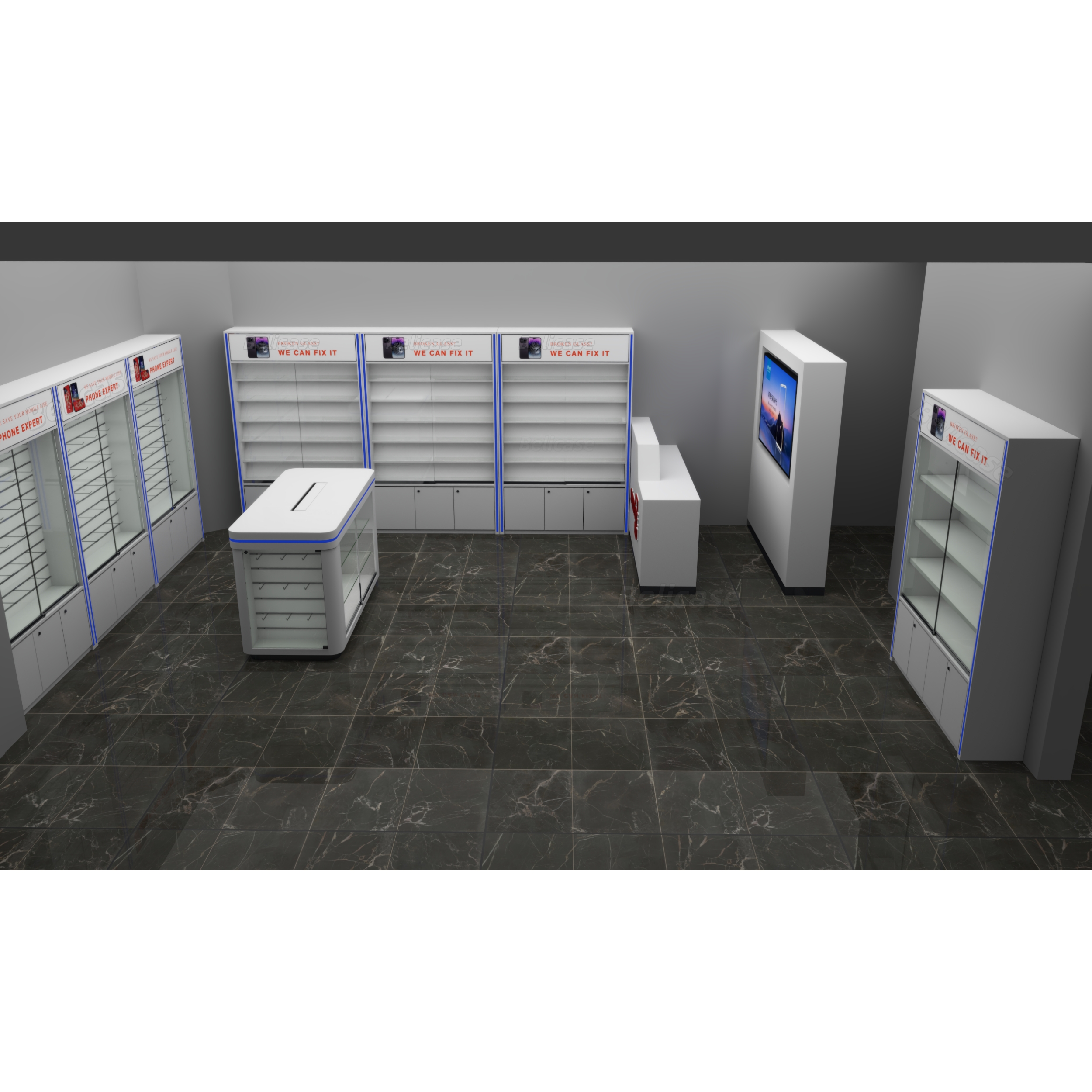 Cell Phone Shop Slatwall Displ – Phone Accessories Rack Display recenzja i cena