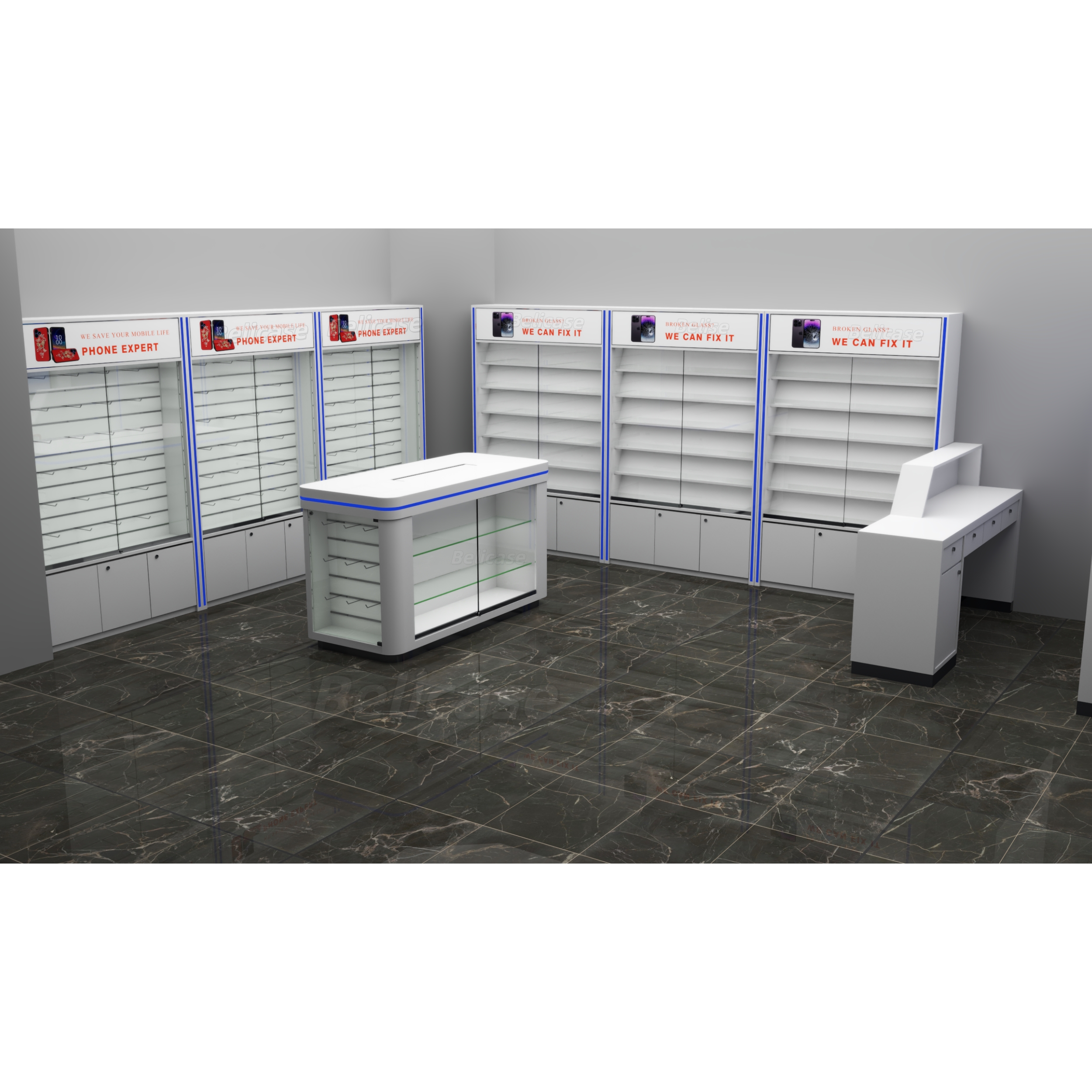 Cell Phone Shop Slatwall Displ – Phone Accessories Rack Display recenzja i cena