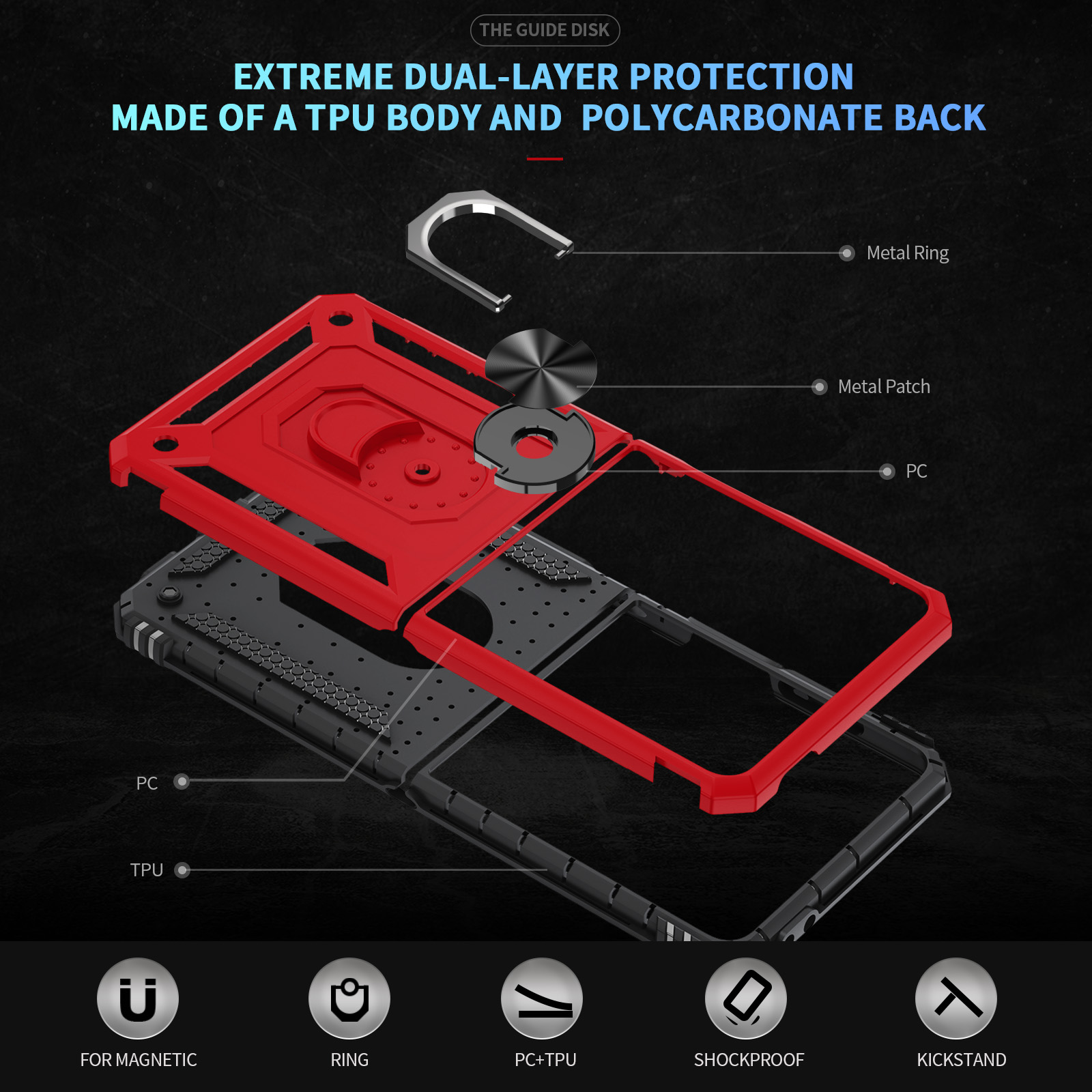 Military-grade Shockproof Phon – Phone Accessories Ring Holder recenzja i cena