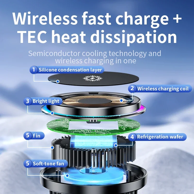 ice Cooling Magnetic Wireless  – Phone Cooling Fan recenzja i cena