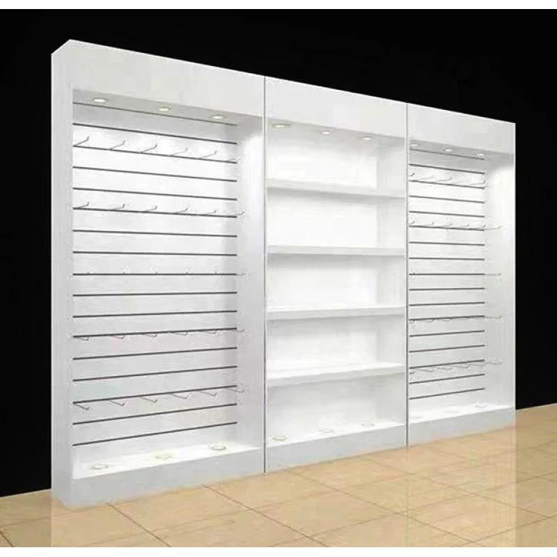 custom，Wooden Slatwall Mobile  – Phone Accessories Cabinet recenzja i cena