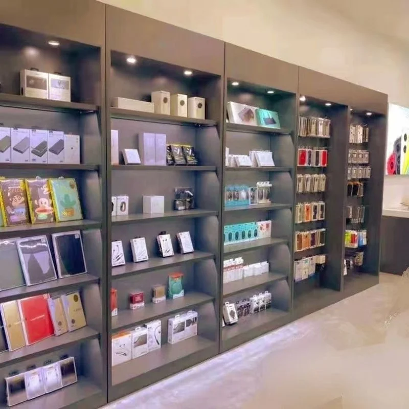 custom，Wooden Slatwall Mobile  – Phone Accessories Cabinet recenzja i cena