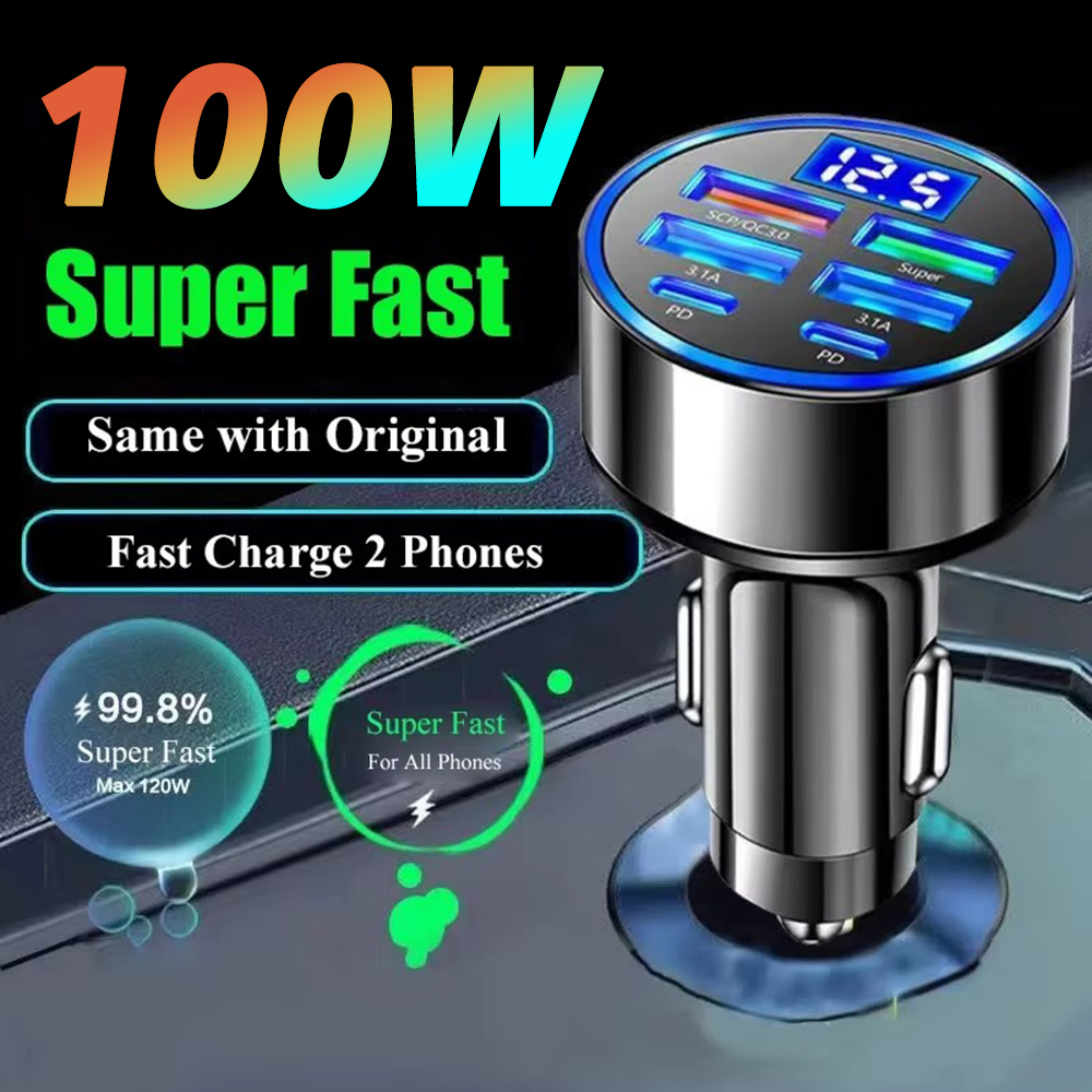 100W 6 Ports Fast Charging Car – Usb C Hub recenzja i cena