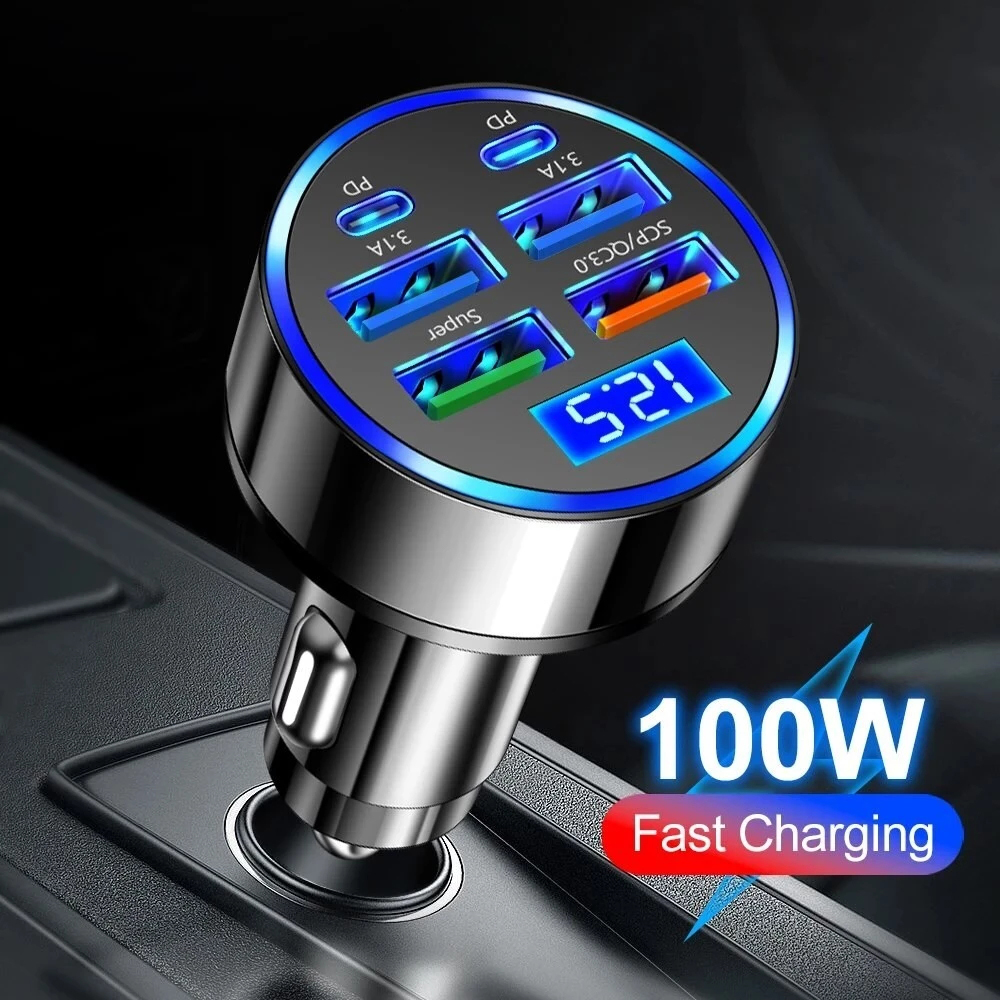 100W 6 Ports Fast Charging Car – Usb C Hub recenzja i cena