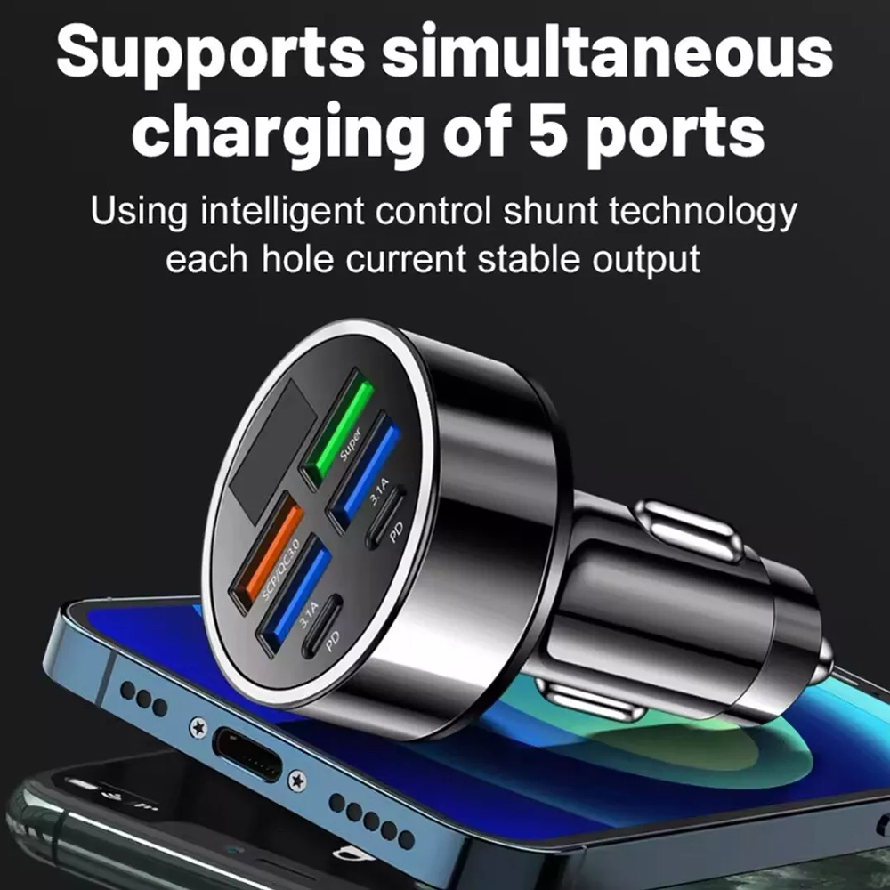 100W 6 Ports Fast Charging Car – Usb C Hub recenzja i cena