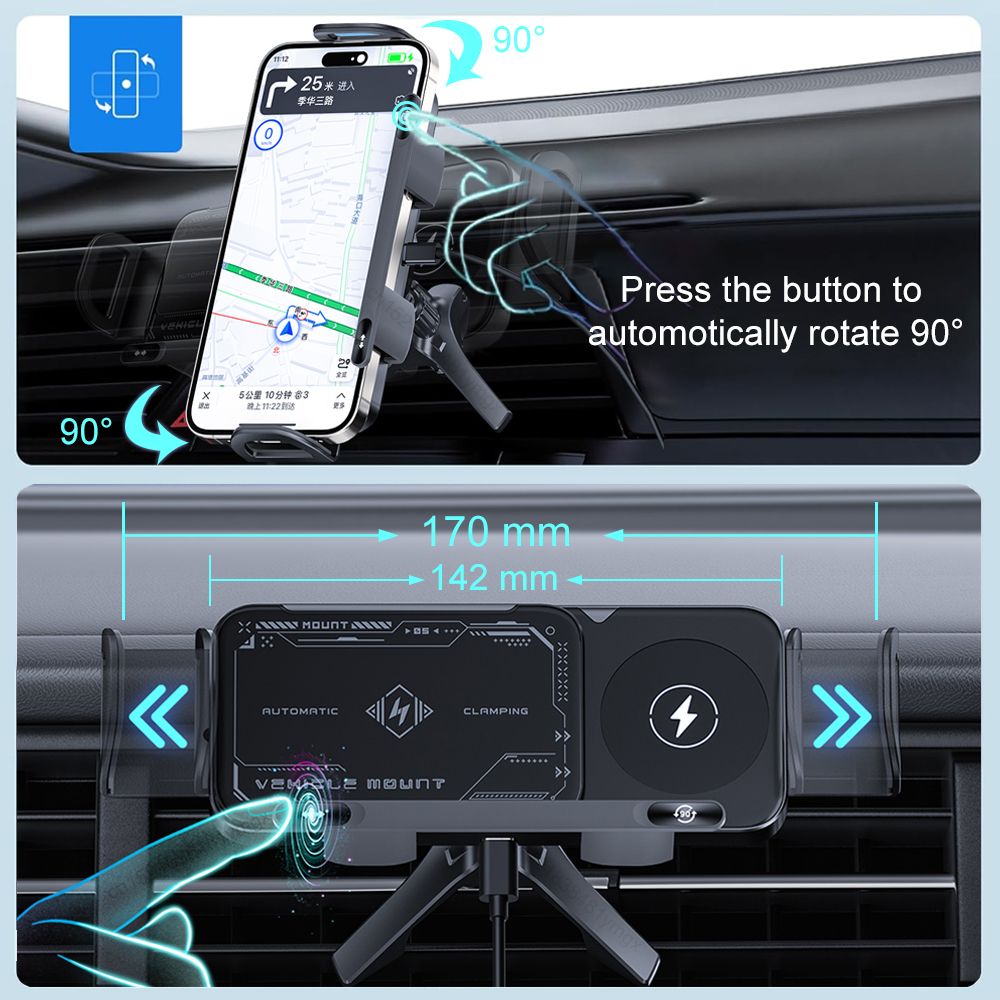 Car Wireless Charger Dual Coil – Phone Cooling Fan recenzja i cena