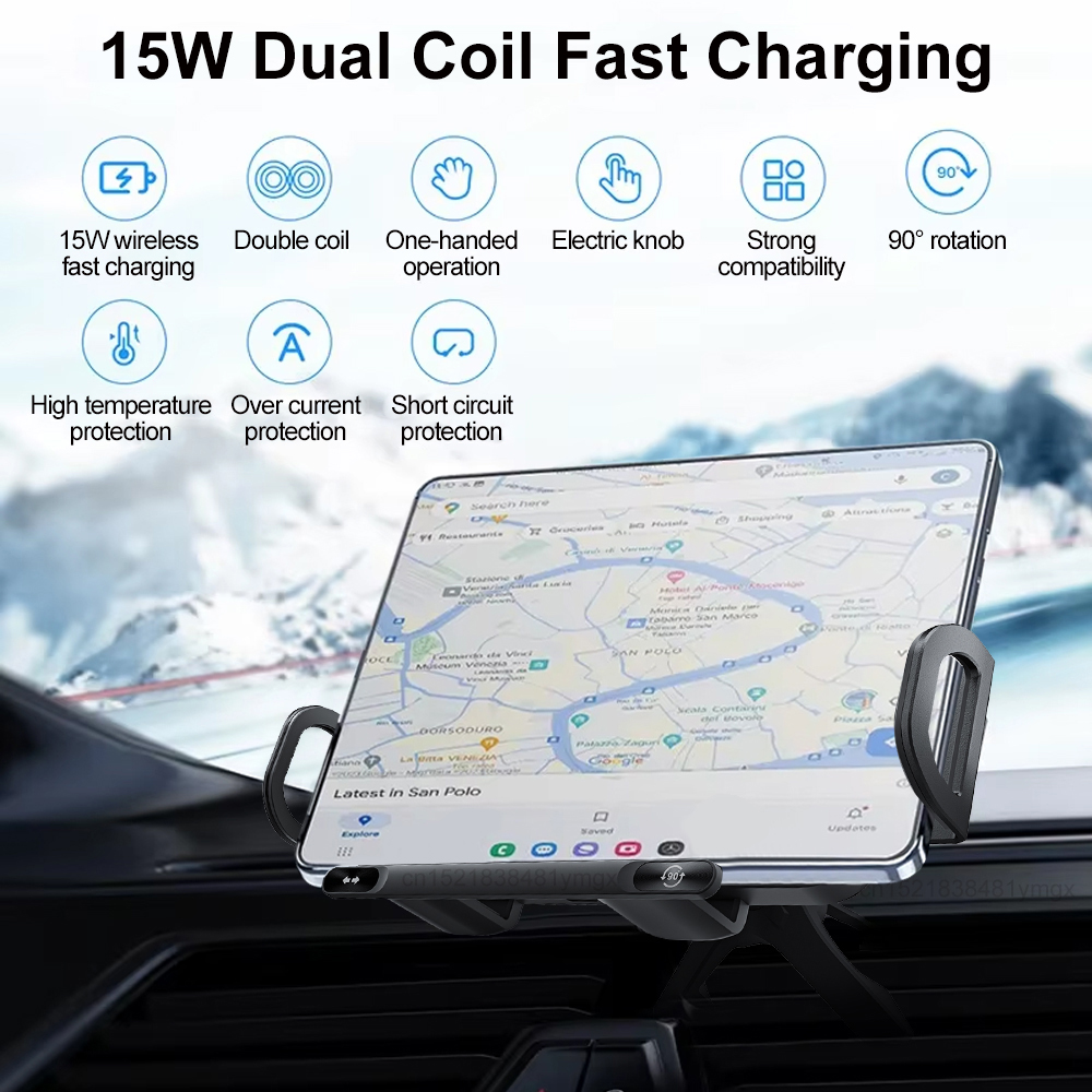 Car Wireless Charger Dual Coil – Phone Cooling Fan recenzja i cena