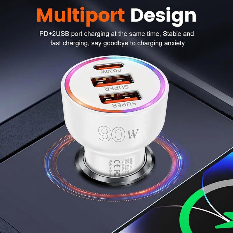 90W Car Charger Adapter with M – Usb C Hub recenzja i cena